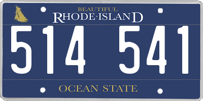 RI license plate 514541