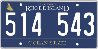RI license plate 514543
