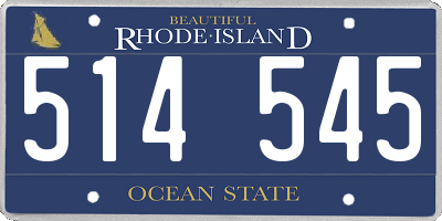 RI license plate 514545