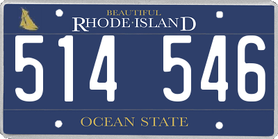 RI license plate 514546