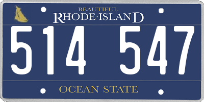 RI license plate 514547