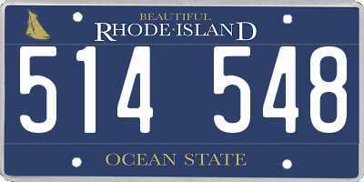 RI license plate 514548