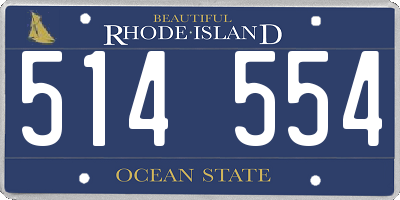 RI license plate 514554