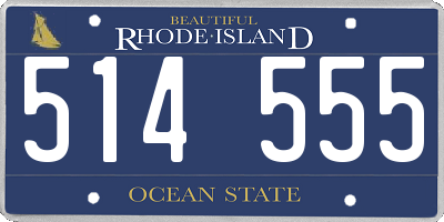 RI license plate 514555