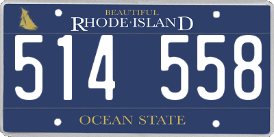 RI license plate 514558