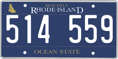 RI license plate 514559