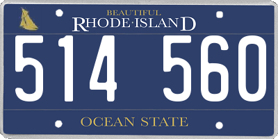 RI license plate 514560