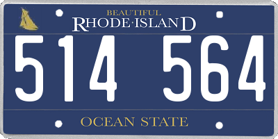 RI license plate 514564