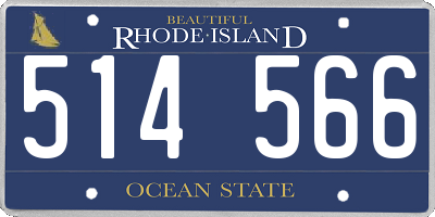 RI license plate 514566