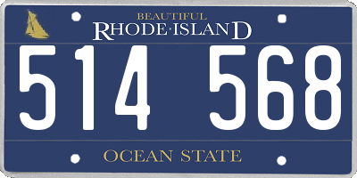 RI license plate 514568