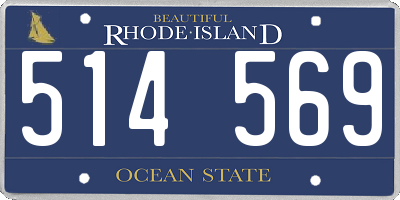 RI license plate 514569