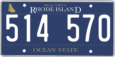 RI license plate 514570