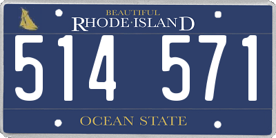 RI license plate 514571