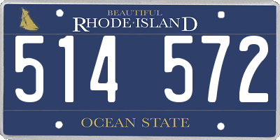 RI license plate 514572