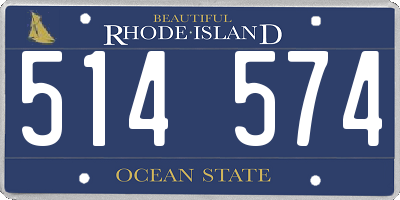 RI license plate 514574