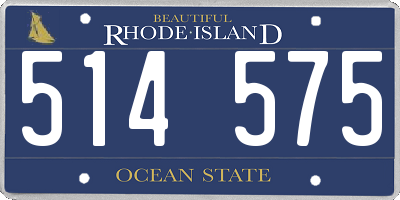 RI license plate 514575