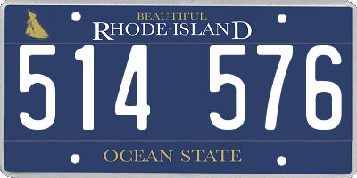 RI license plate 514576