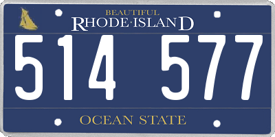 RI license plate 514577