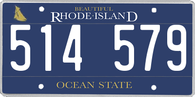 RI license plate 514579