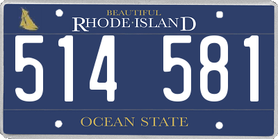 RI license plate 514581