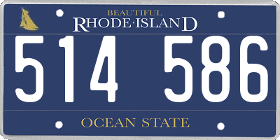 RI license plate 514586