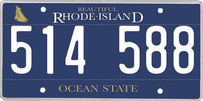 RI license plate 514588