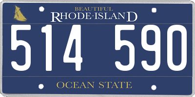 RI license plate 514590