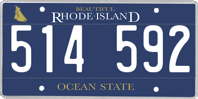 RI license plate 514592