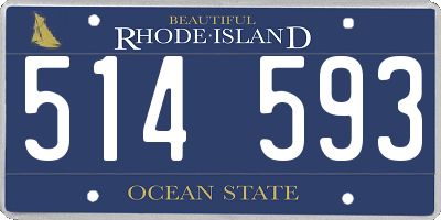 RI license plate 514593