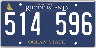 RI license plate 514596
