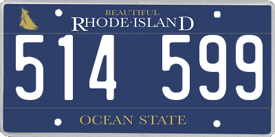 RI license plate 514599