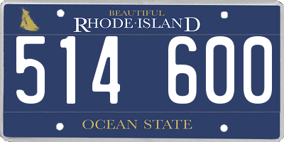 RI license plate 514600