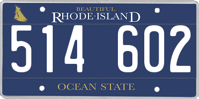 RI license plate 514602