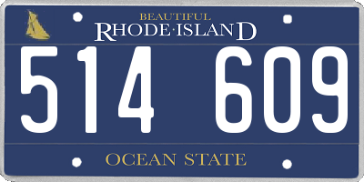 RI license plate 514609