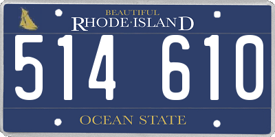 RI license plate 514610