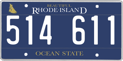 RI license plate 514611