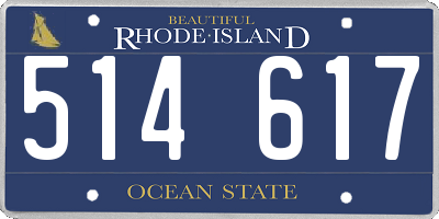 RI license plate 514617