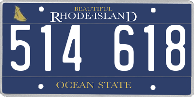 RI license plate 514618