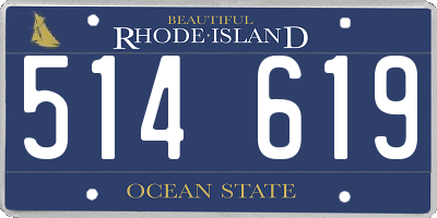 RI license plate 514619