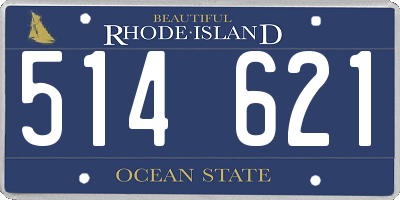 RI license plate 514621