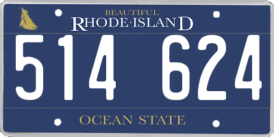 RI license plate 514624