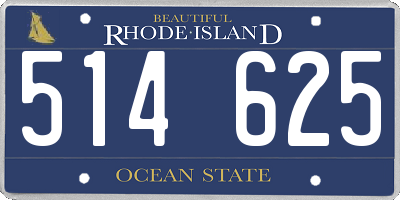 RI license plate 514625