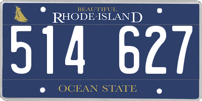 RI license plate 514627