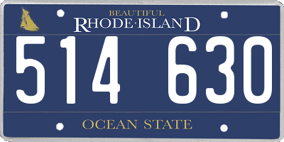 RI license plate 514630