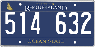 RI license plate 514632