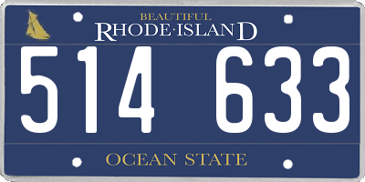RI license plate 514633