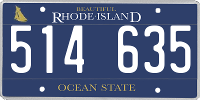 RI license plate 514635