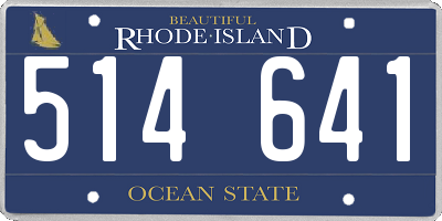 RI license plate 514641