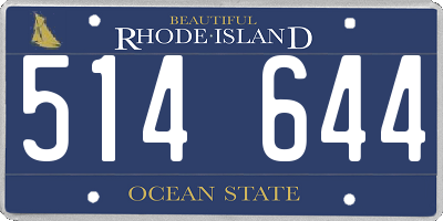 RI license plate 514644