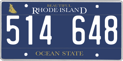 RI license plate 514648